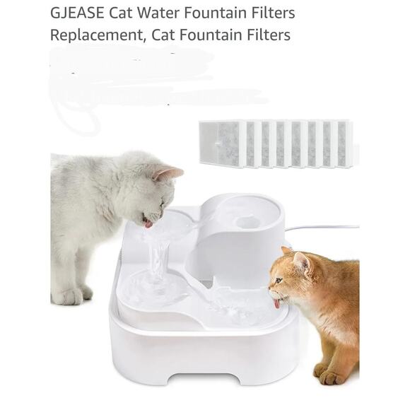 Cat Water Fountain, Ultra Silent 2L/67oz with LED Light, Activated Carbon Filter - Picture 1 of 1